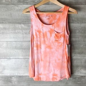Hippie rose pink tie dye cozy tank top